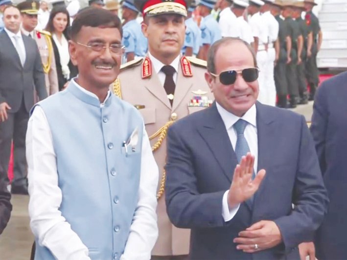 Egyptian President El-Sisi Arrives in India for 18th BRICS Summit