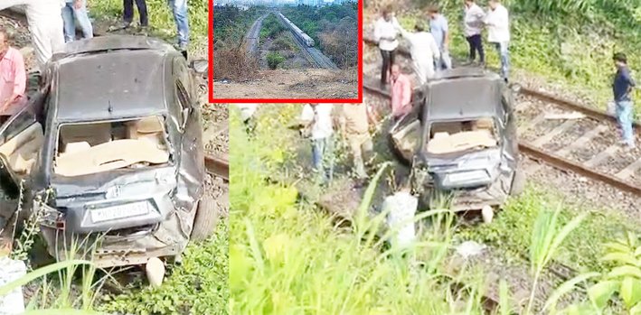 Car Falls From Parsik Hill Onto Railway Track in Navi Mumbai, Several Youths Injured