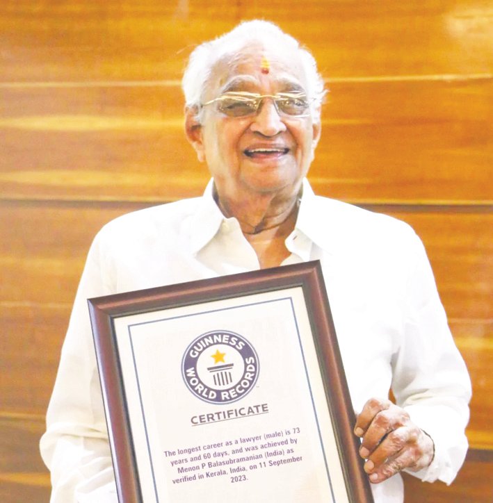 Guinness Record-Holder P Balasubramanian Menon Designated Senior Advocate by Kerala High Court