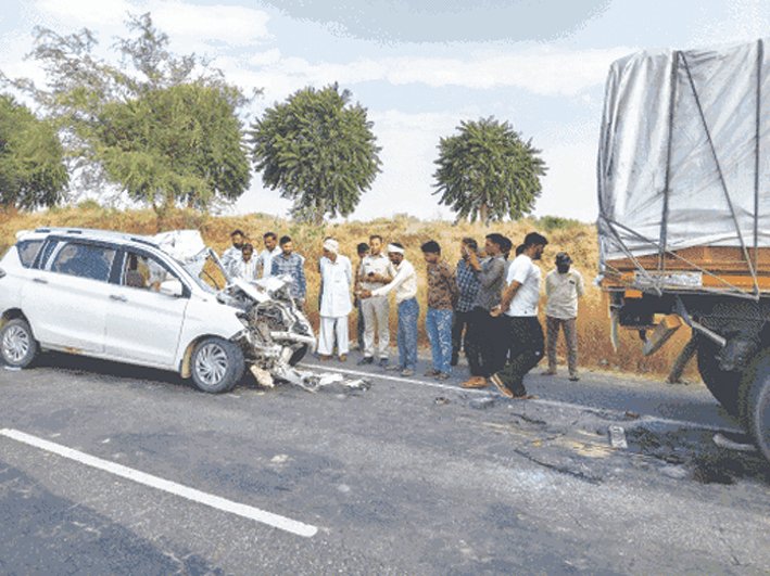 Six killed, girl seriously injured in car-truck collision in Rajasthan's Churu